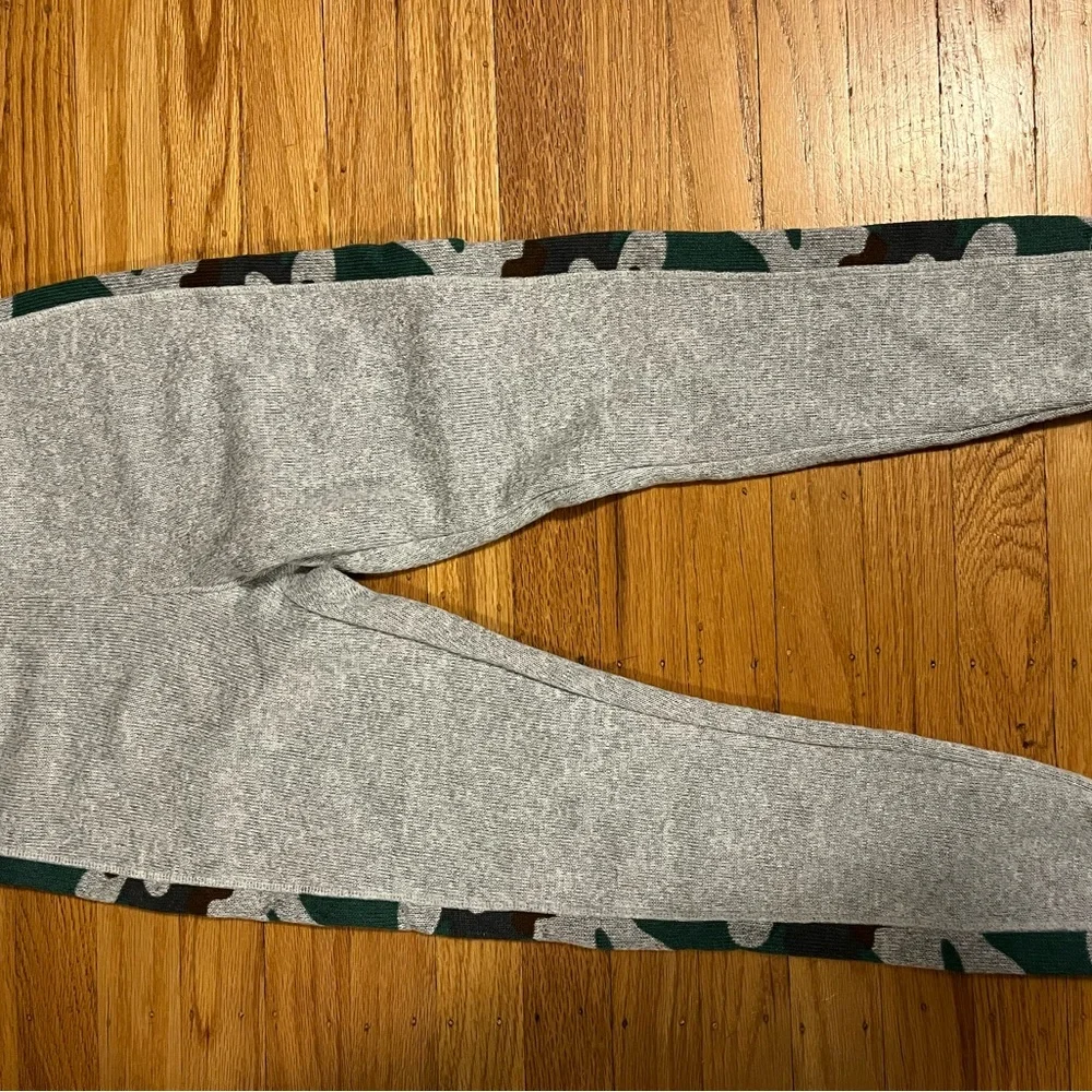 Camouflage and grey knit pants and sweater (fleece lined)